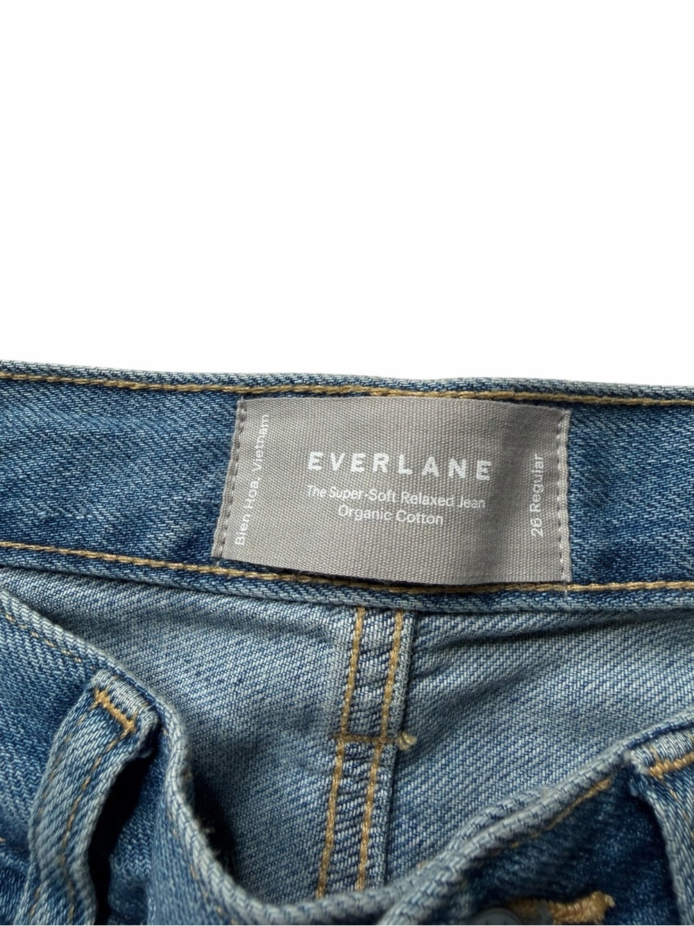EVERLANE Light Blue Straight Leg Jeans Women's Size 26 Regular Organic Cotton - Picture 5 of 8